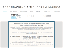 Tablet Screenshot of amiciperlamusica.com